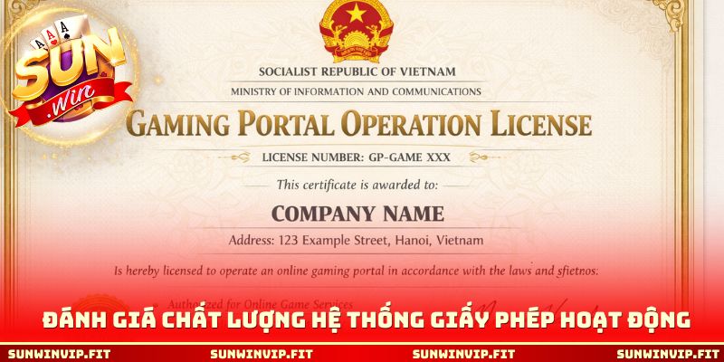 Đánh giá chất lượng hệ thống giấy phép hoạt động