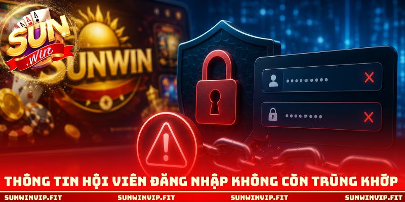 Thông tin hội viên đăng nhập không còn trùng khớp